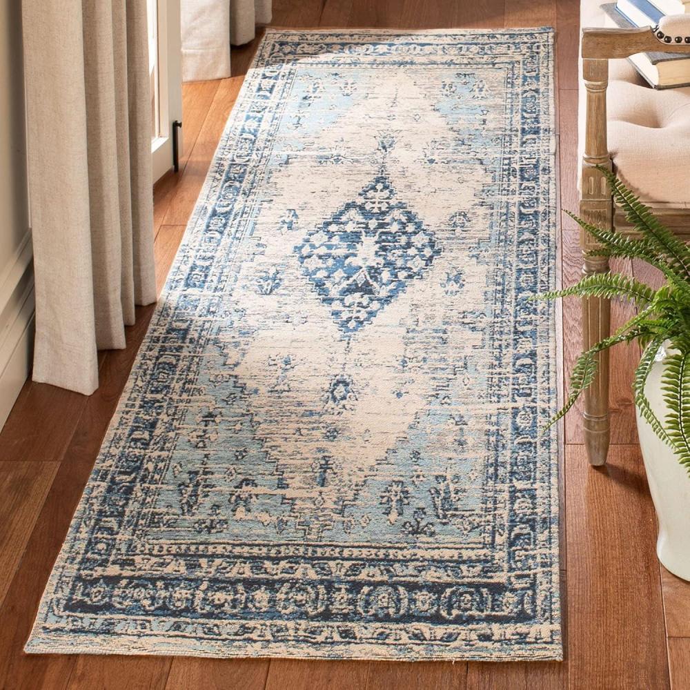 image:imageSAFAVIEH Area Rug 8x10 Classic Vintage Collection Large Blue Oriental Medallion Distressed Design NonShedding amp Easy Cleaning Ideal for Living Room Bedroom Office Dining Space CLV113MBlue