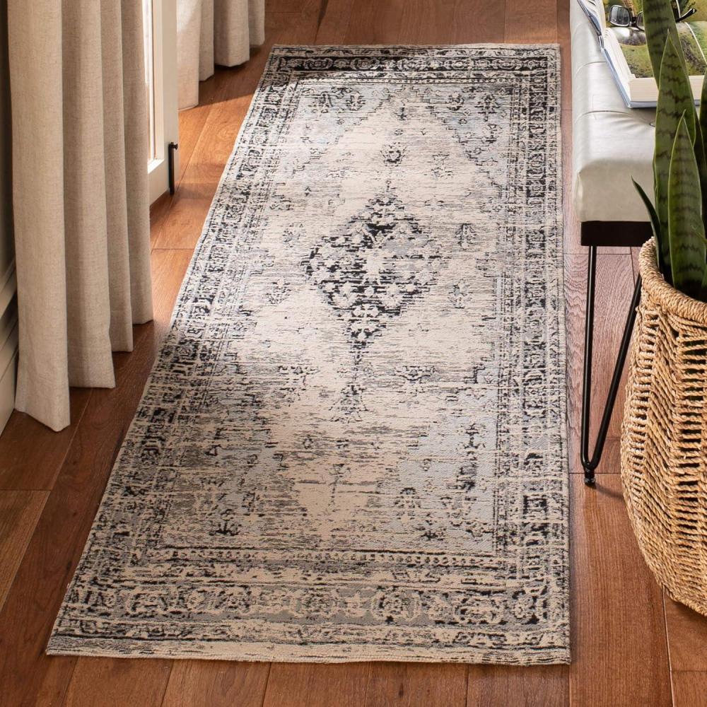 image:imageSAFAVIEH Area Rug 8x10 Classic Vintage Collection Large Blue Oriental Medallion Distressed Design NonShedding amp Easy Cleaning Ideal for Living Room Bedroom Office Dining Space CLV113MGrey