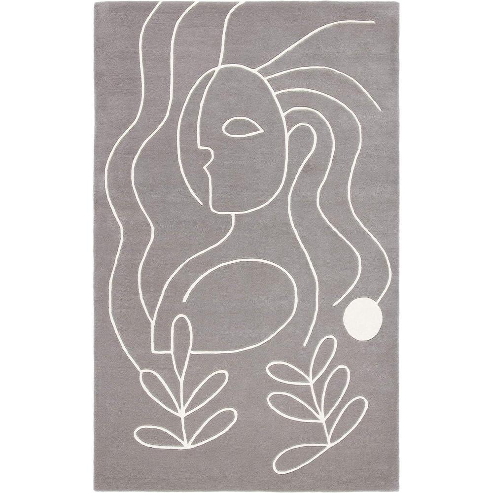 image:imageSAFAVIEH Area Rug 8x10  Fifth Avenue Collection  Large  Ivory amp Black Handmade Wool MidCentury Modern Design Ideal for Living Room Bedroom Office Dining Space FTV111AGreyIvory