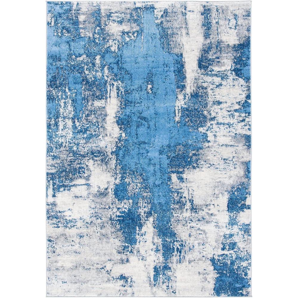 image:imageSAFAVIEH Area Rug 8x10 Jasper Collection Large Grey amp Gold Modern Abstract Design NonShedding amp Easy Cleaning Ideal for Living Room Bedroom Office Dining Space JSP101ABlueIvory