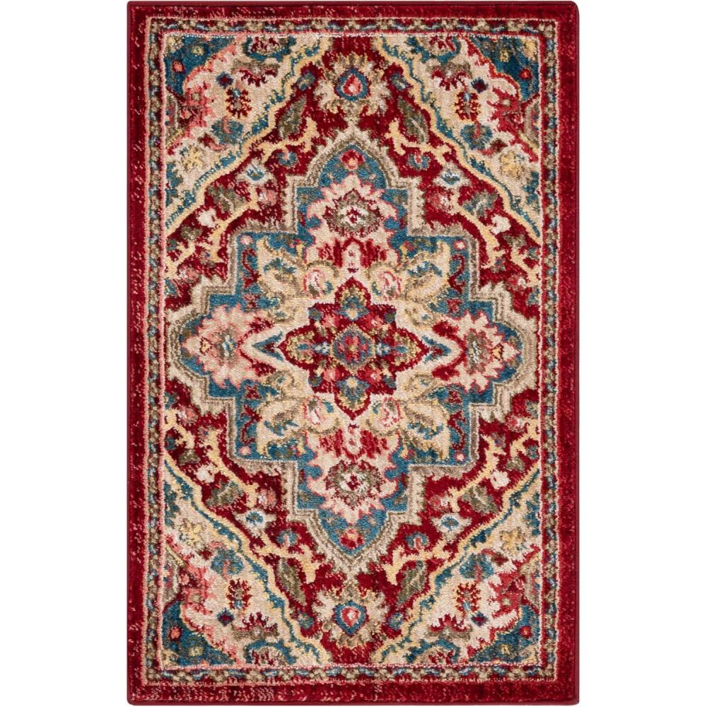 image:imageSAFAVIEH Area Rug 8x10 Kashan Collection Large Blue amp Beige Traditional Oriental Design NonShedding amp Easy Cleaning Ideal for Living Room Bedroom Office Dining Space KSN304BRedBeige
