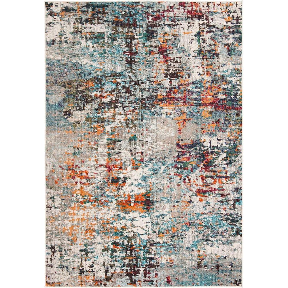 image:imageSAFAVIEH Area Rug 8x10 Madison Collection Large Grey amp Blue Modern Abstract Design NonShedding amp Easy Cleaning Ideal for Living Room Bedroom Office Dining Space MAD471FGreyBlue