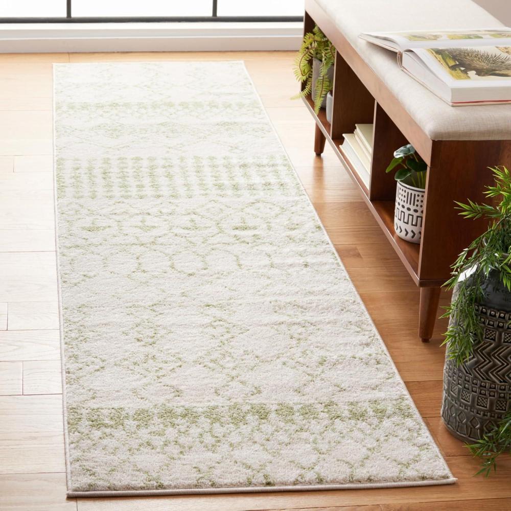 image:imageSAFAVIEH Area Rug 8x10 Tulum Collection Large Ivory amp Black Moroccan Boho Distressed Design NonShedding amp Easy Cleaning Ideal for Living Room Bedroom Office Dining Space TUL229BIvorySage