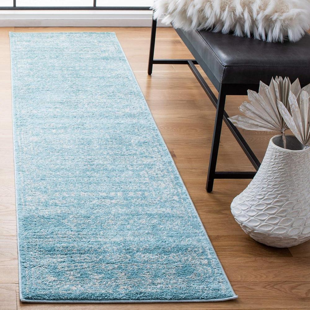 image:imageSAFAVIEH Area Rug 8x10 Tulum Collection Large Ivory amp Grey Moroccan Boho Distressed Design NonShedding amp Easy to Clean Ideal for Living Room Bedroom Dining Space TUL271AAquaIvory