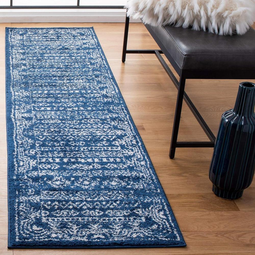 image:imageSAFAVIEH Area Rug 8x10 Tulum Collection Large Ivory amp Grey Moroccan Boho Distressed Design NonShedding amp Easy to Clean Ideal for Living Room Bedroom Dining Space TUL271ANavyGrey