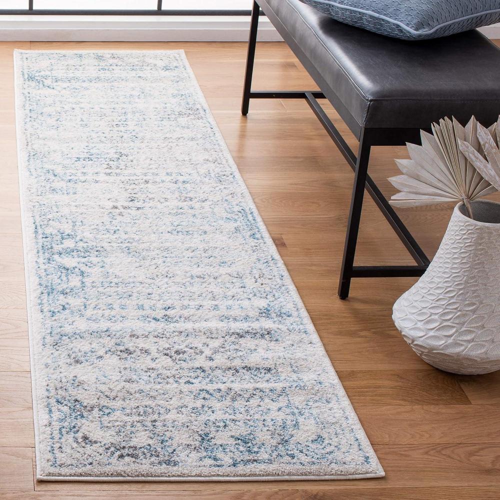 image:imageSAFAVIEH Area Rug 8x10 Tulum Collection Large Ivory amp Grey Moroccan Boho Distressed Design NonShedding amp Easy to Clean Ideal for Living Room Bedroom Dining Space TUL271AIvoryTeal