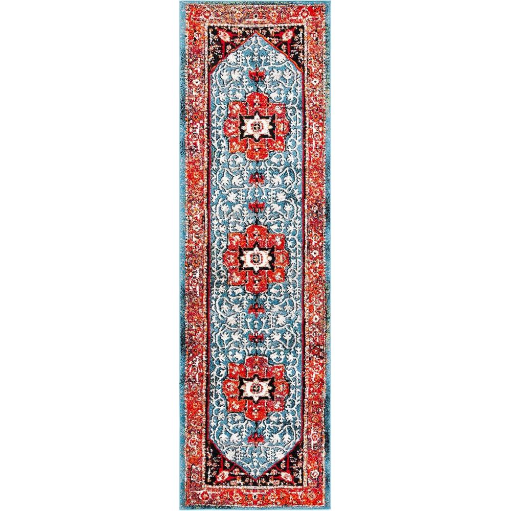 image:imageSAFAVIEH Area Rug 8x10  Vintage Hamadan Collection  Large  Red amp Orange Traditional Oriental Medallion Design NonShedding amp Easy Cleaning Ideal for Living Room Bedroom Dining Space VTH259PRedBlue