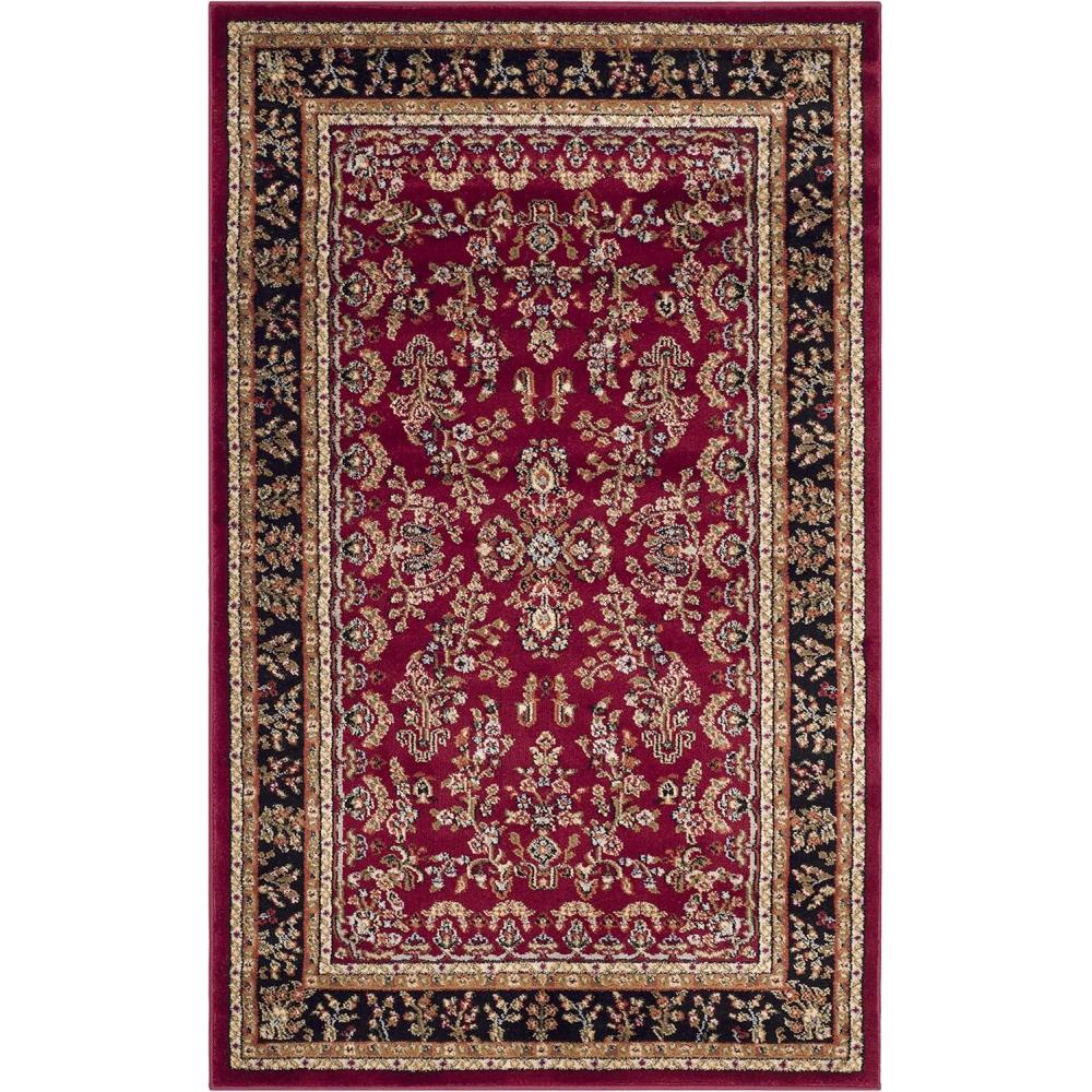 image:imageSAFAVIEH Area Rug 8x11 Lyndhurst Collection Large Ivory amp Rust Traditional Oriental Design NonShedding amp Easy to Clean Ideal for Living Room Bedroom Dining Space LNH331RRed Black