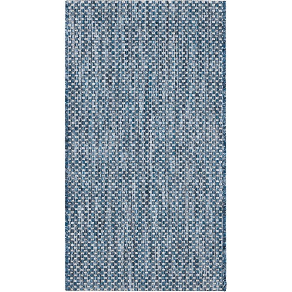 image:imageSAFAVIEH Courtyard Collection Area Rug 8 x 10 Natural amp Cream NonShedding amp Easy Care IndoorOutdoor amp WashableIdeal for Patio Backyard Mudroom CY852103012NavyGrey