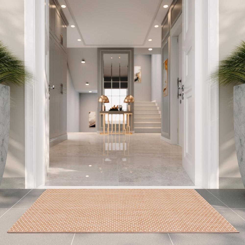 image:imageSAFAVIEH Courtyard Collection Area Rug 8 x 10 Natural amp Cream NonShedding amp Easy Care IndoorOutdoor amp WashableIdeal for Patio Backyard Mudroom CY852103012NaturalCream