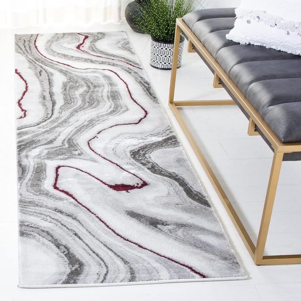 image:imageSAFAVIEH Craft Collection Area Rug 8 x 10 Grey amp Gold Modern Abstract Design NonShedding amp Easy Care Ideal for High Traffic Areas in Living Room Bedroom CFT819FGreyWine