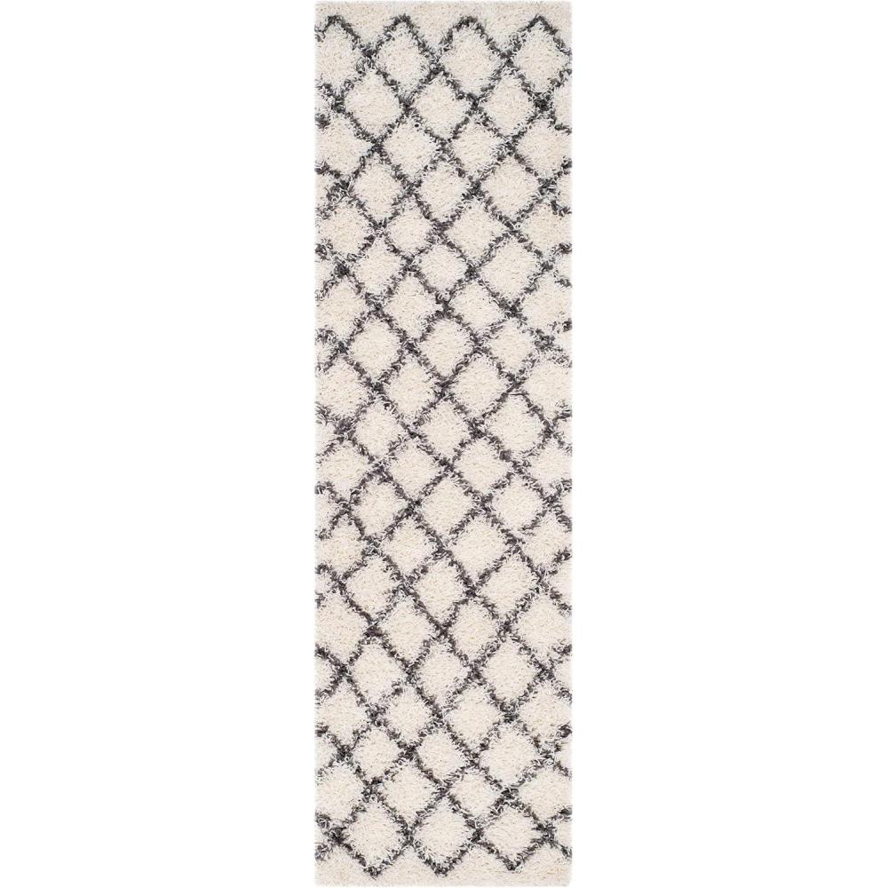image:imageSAFAVIEH Dallas Shag Collection Area Rug 51 x 76 Seafoam amp Ivory Trellis Design NonShedding amp Easy Care 15inch Thick Ideal for High Traffic Areas in Living Room Bedroom SGD258CIvoryDark Grey