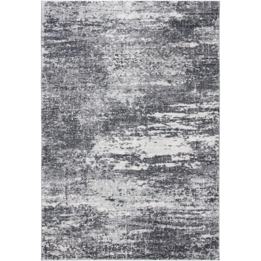 image:imageSAFAVIEH Evoke Collection 8 x 10 Ivory Dark Grey EVK272G Modern Abstract NonShedding Living Room Bedroom Dining Home Office Area RugIvoryGrey