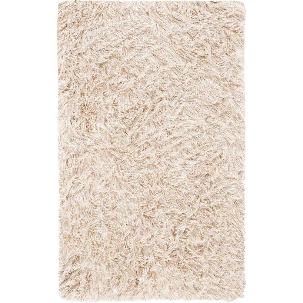 image:imageSAFAVIEH Faux Sheep Skin Collection 3 x 5 Ivory FSS235A Silken Glam 235inch Thick Area RugBeige