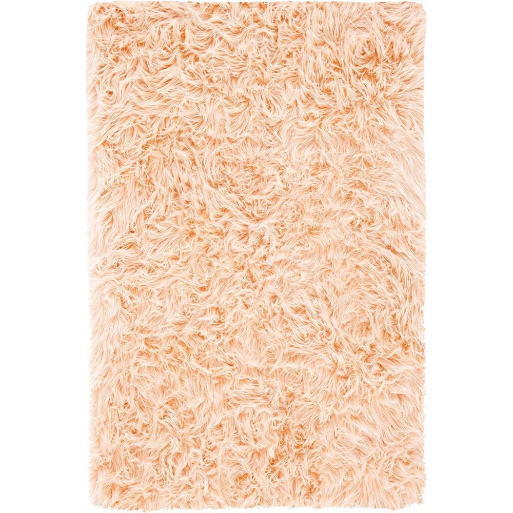 image:imageSAFAVIEH Faux Sheep Skin Collection 3 x 5 Ivory FSS235A Silken Glam 235inch Thick Area RugLight Pink
