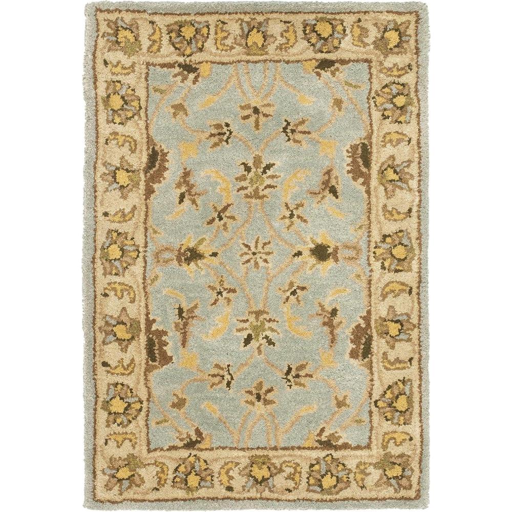 image:imageSAFAVIEH Heritage Collection Area Rug 5 x 8 Light Blue amp Beige Handmade Traditional Oriental Wool Ideal for High Traffic Areas in Living Room Bedroom HG913ALight BlueBeige