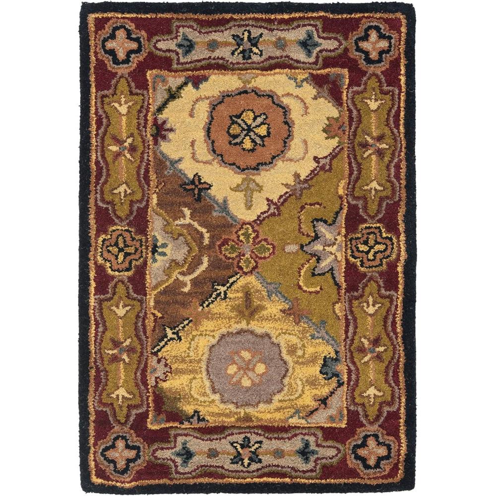 image:imageSAFAVIEH Heritage Collection Area Rug 83 x 11 Multi Handmade Traditional Oriental Wool Ideal for High Traffic Areas in Living Room Bedroom HG512AMultiRed