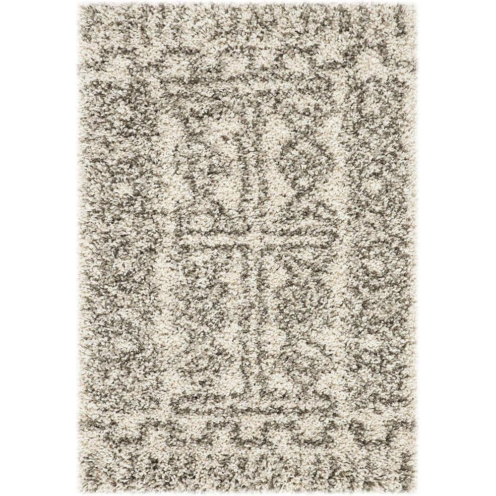 image:imageSAFAVIEH Hudson Shag Collection Area Rug 51 x 76 Ivory amp Grey Moroccan Design NonShedding amp Easy Care 2inch Thick Ideal for High Traffic Areas in Living Room Bedroom SGH376AIvoryGrey