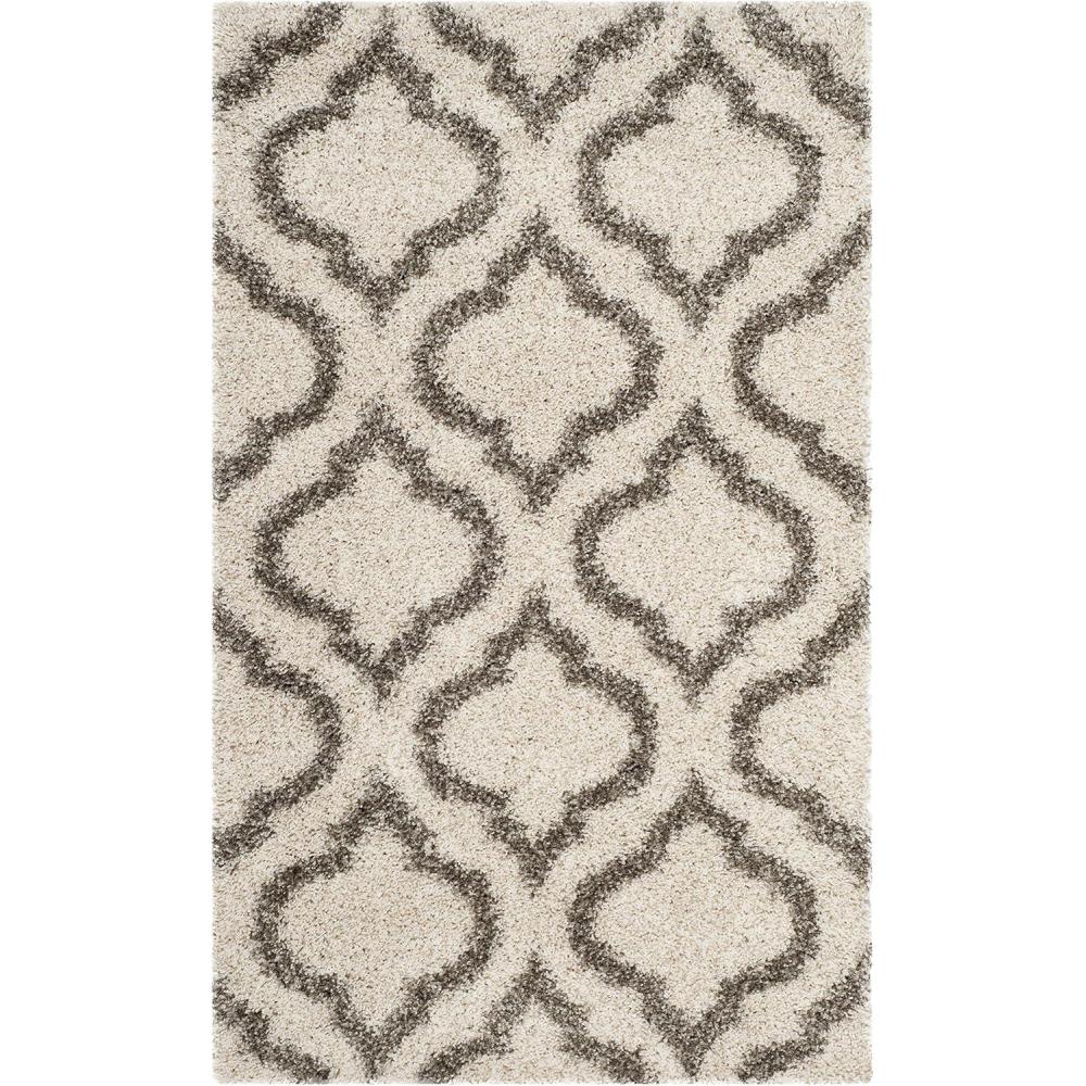 image:imageSAFAVIEH Hudson Shag Collection Area Rug 6 x 9 Grey amp Ivory Moroccan Design NonShedding amp Easy Care 2inch Thick Ideal for High Traffic Areas in Living Room Bedroom SGH284BIvoryGrey