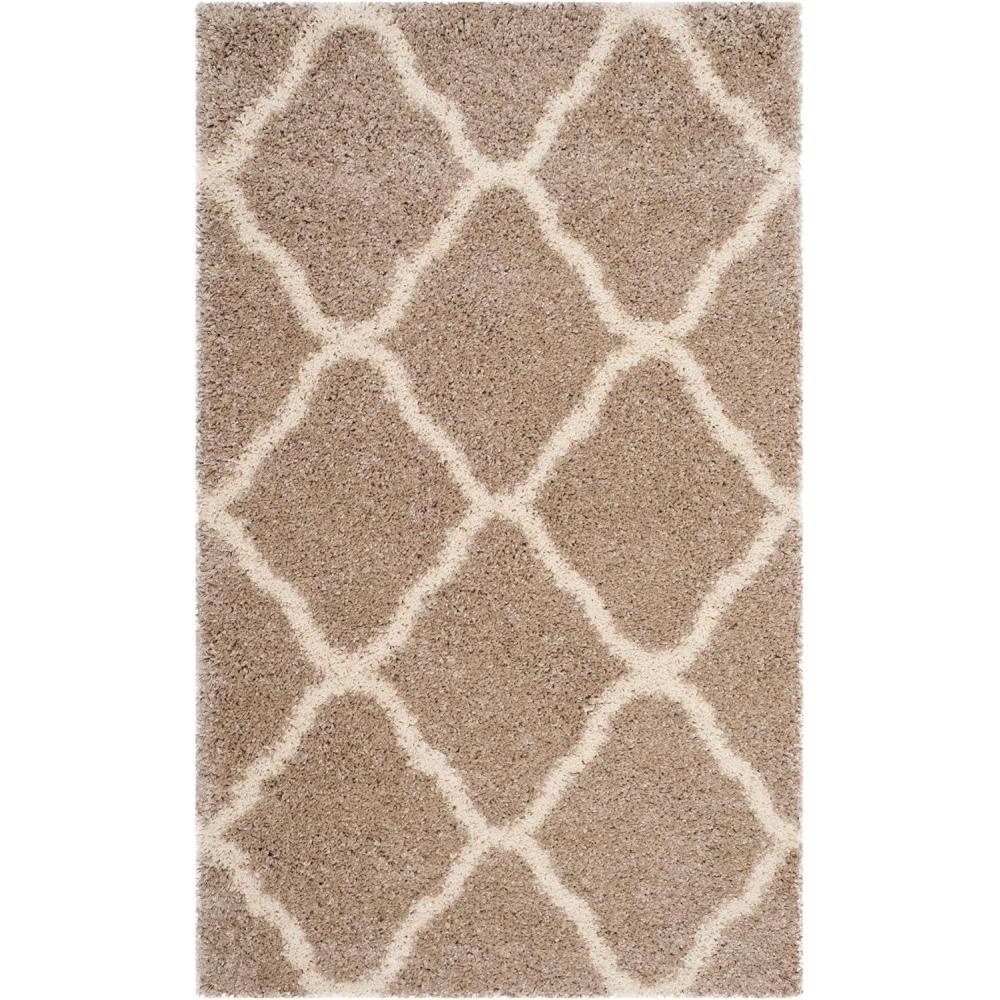 image:imageSAFAVIEH Hudson Shag Collection Area Rug 8 x 10 Slate Blue amp Ivory Moroccan Trellis Design NonShedding amp Easy Care 2inch Thick Ideal for High Traffic Areas in Living Room Bedroom SGH283LBeigeIvory