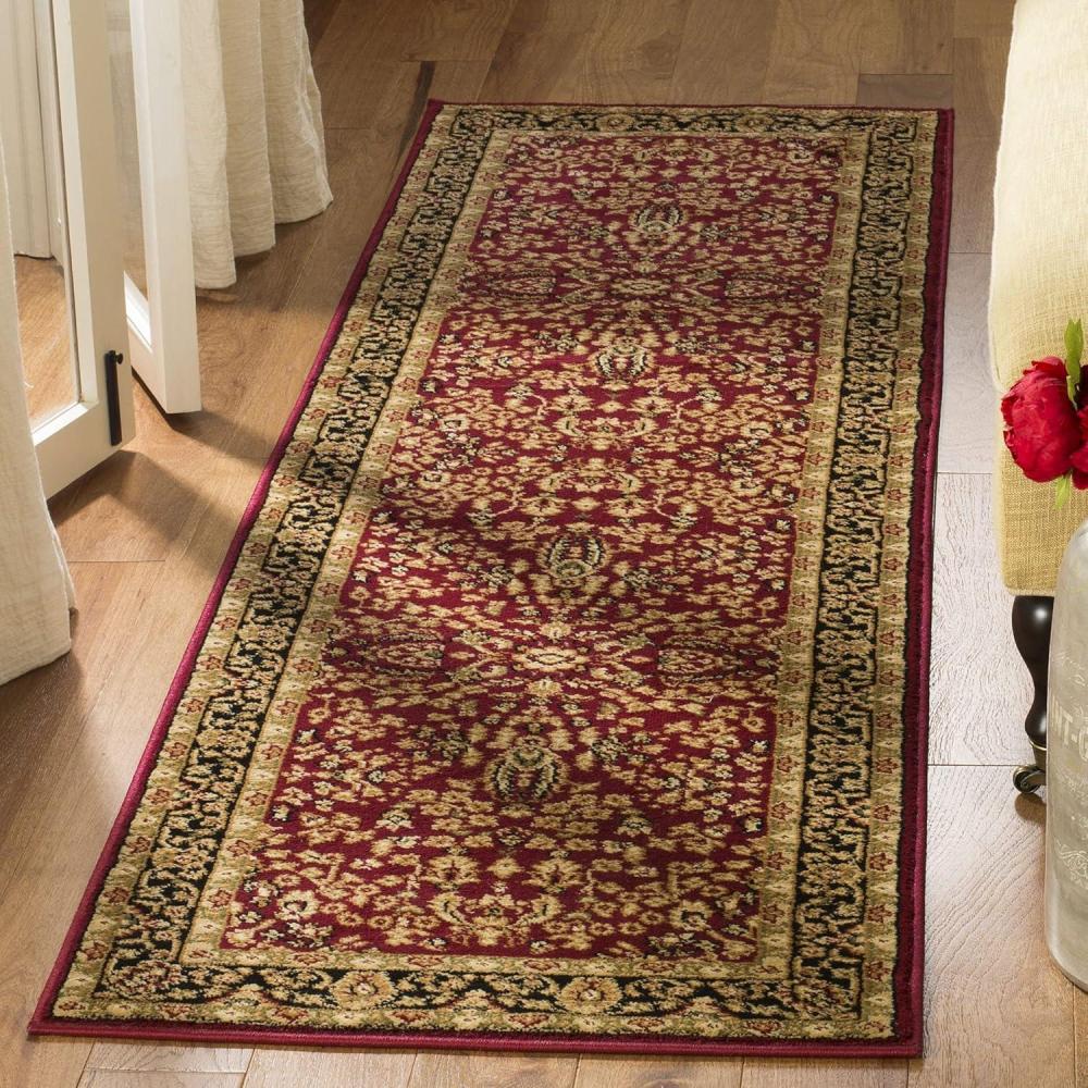 image:imageSAFAVIEH Lyndhurst Collection Area Rug  53 x 76 Red amp Black Traditional Oriental Design NonShedding amp Easy Care Ideal for High Traffic Areas in Living Room Bedroom LNH214ARed  Black