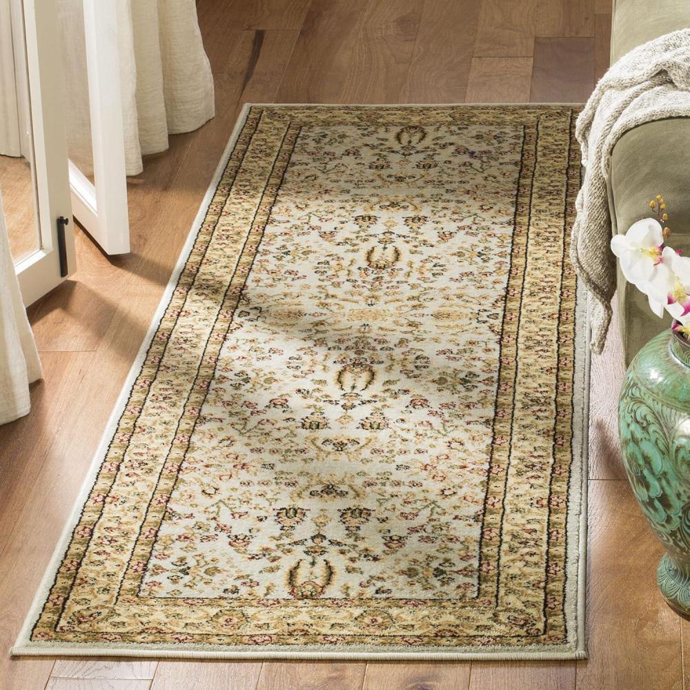 image:imageSAFAVIEH Lyndhurst Collection Area Rug  53 x 76 Red amp Black Traditional Oriental Design NonShedding amp Easy Care Ideal for High Traffic Areas in Living Room Bedroom LNH214AGrey  Beige