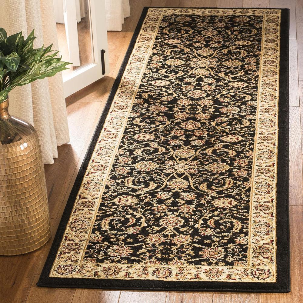 image:imageSAFAVIEH Lyndhurst Collection Area Rug 53 x 76 Sage amp Ivory Traditional Oriental Design NonShedding amp Easy Care Ideal for High Traffic Areas in Living Room Bedroom LNH219BBlackIvory