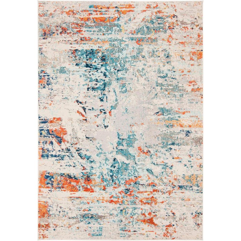 image:imageSAFAVIEH Madison Collection Area Rug 53 x 76 Cream amp Orange Modern Abstract Design NonShedding amp Easy Care Ideal for High Traffic Areas in Living Room Bedroom MAD478BCreamOrange