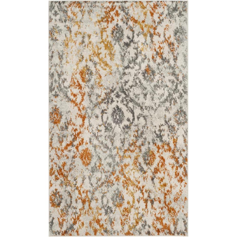 image:imageSAFAVIEH Madison Collection Area Rug  67 x 92 Cream amp Orange Boho Chic Distressed Design NonShedding amp Easy Care Ideal for High Traffic Areas in Living Room Bedroom MAD608KCreamOrange
