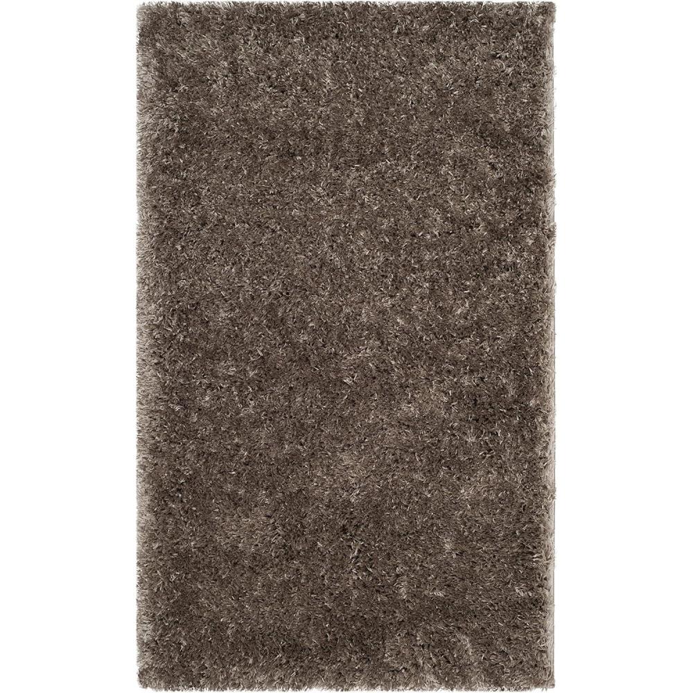 image:imageSAFAVIEH Polar Shag Collection Area Rug 51 x 76 Light Turquoise Solid Glam Design NonShedding amp Easy Care 3inch Thick Ideal for High Traffic Areas in Living Room Bedroom PSG800TMushroom