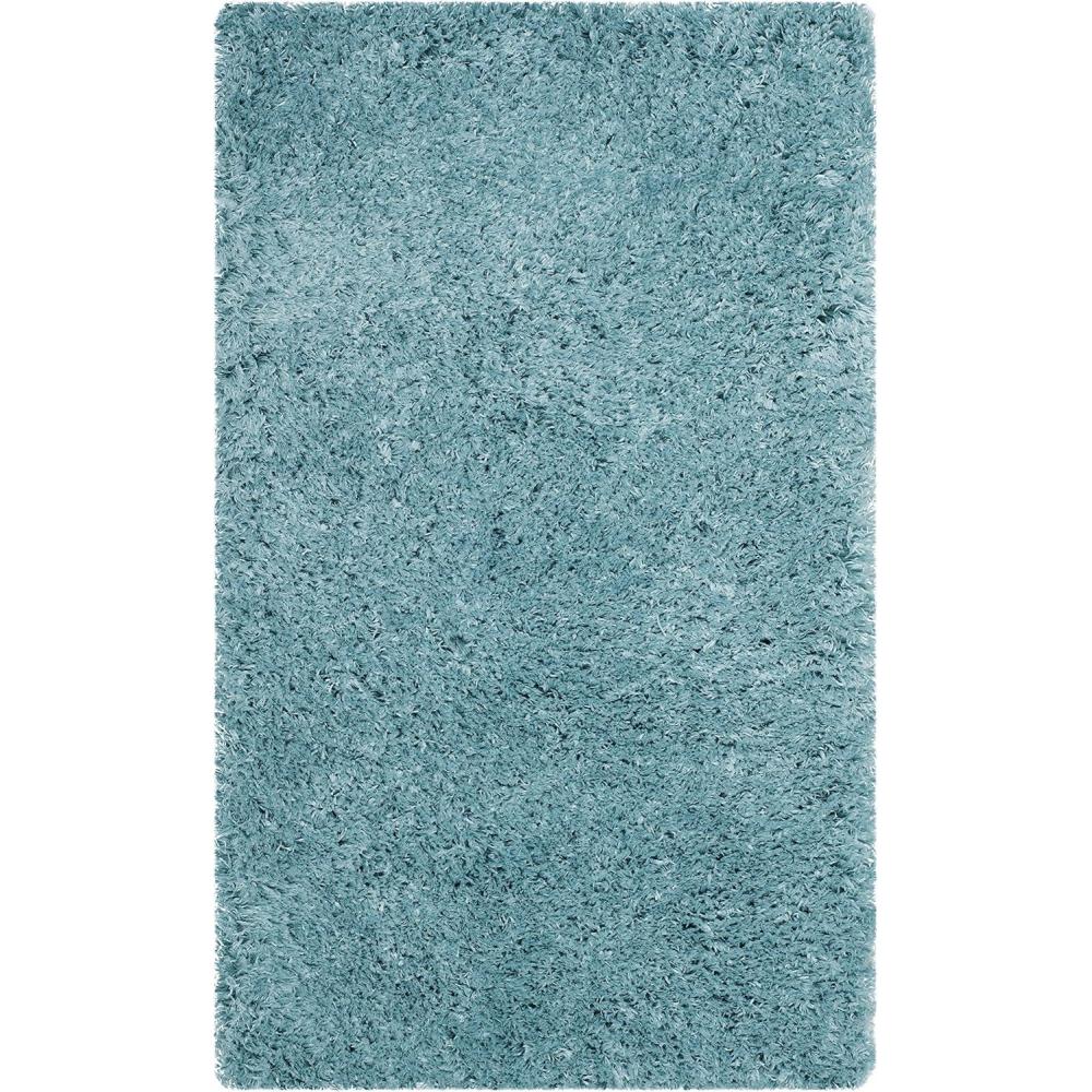 image:imageSAFAVIEH Polar Shag Collection Area Rug 51 x 76 Light Turquoise Solid Glam Design NonShedding amp Easy Care 3inch Thick Ideal for High Traffic Areas in Living Room Bedroom PSG800TLight Turquoise