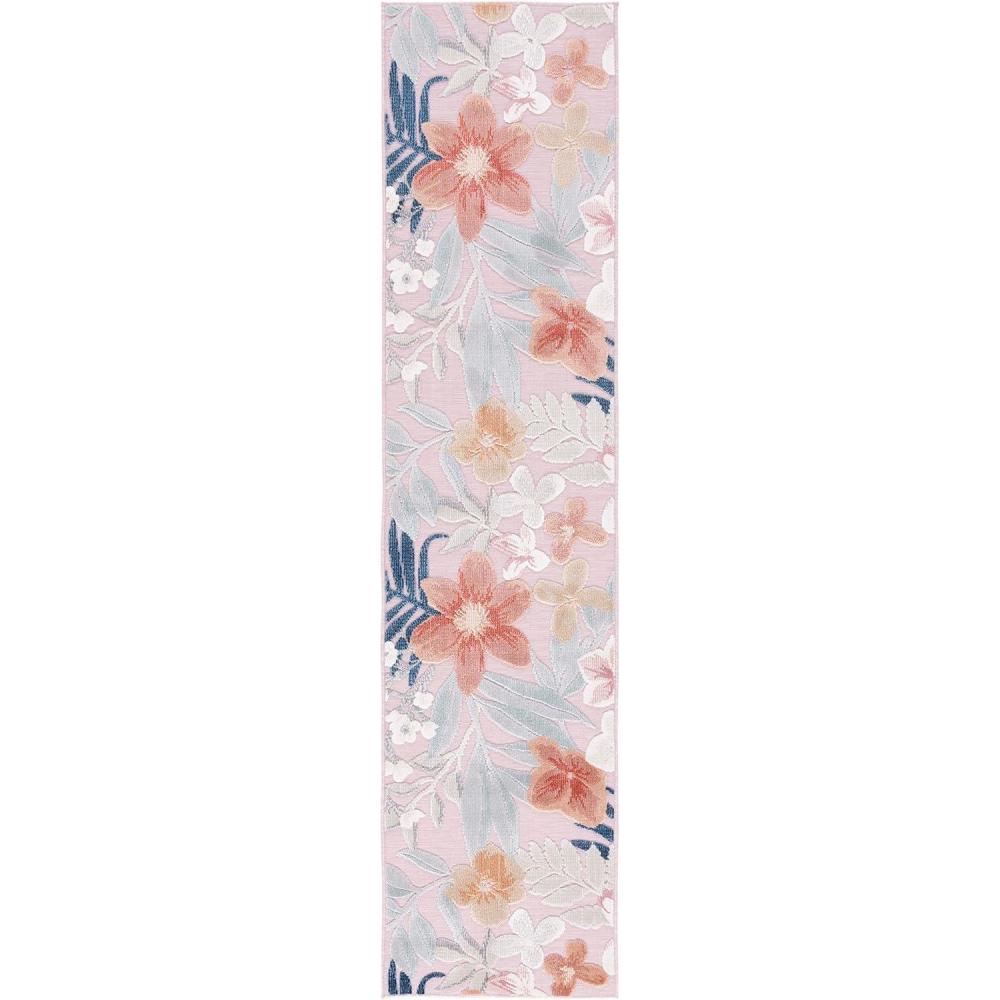 image:imageSAFAVIEH Washable Rug Outdoor Cabana Collection 9 x 12 Aqua amp Rust NonShedding amp Easy to Clean Ideal for Patio Backyard Mudroom CBN454JPinkGrey