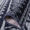 SAFAVIEH Adirondack Collection Area Rug – 5’1″ x 7’6″, Ivory & Charcoal, Moroccan Boho Distressed Design, Non-Shedding & Easy Care, Ideal for High Traffic Areas in Living Room, Bedroom (ADR119N)(Ivory/Navy)