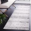 SAFAVIEH Adirondack Collection Area Rug – 5’1″ x 7’6″, Silver & Ivory, Distressed Design, Non-Shedding & Easy Care, Ideal for High Traffic Areas in Living Room, Bedroom (ADR124B)(Silver/Ivory)