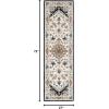 SAFAVIEH Area Rug 4×6 – Heritage Collection – Red, Handmade Wool, Traditional Oriental Medallion Design, Ideal for Living Room, Bedroom, Dining Space (HG625A)(Beige/Navy)