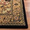 SAFAVIEH Area Rug 4×6 – Heritage Collection – Red, Handmade Wool, Traditional Oriental Medallion Design, Ideal for Living Room, Bedroom, Dining Space (HG625A)(Black/Gold)