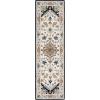 SAFAVIEH Area Rug 4×6 – Heritage Collection – Red, Handmade Wool, Traditional Oriental Medallion Design, Ideal for Living Room, Bedroom, Dining Space (HG625A)(Beige/Navy)