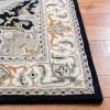 SAFAVIEH Area Rug 4×6 – Heritage Collection – Red, Handmade Wool, Traditional Oriental Medallion Design, Ideal for Living Room, Bedroom, Dining Space (HG625A)(Grey/Navy)