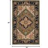 SAFAVIEH Area Rug 4×6 – Heritage Collection – Red, Handmade Wool, Traditional Oriental Medallion Design, Ideal for Living Room, Bedroom, Dining Space (HG625A)(Green/Light Brown)