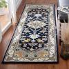 SAFAVIEH Area Rug 4×6 – Heritage Collection – Red, Handmade Wool, Traditional Oriental Medallion Design, Ideal for Living Room, Bedroom, Dining Space (HG625A)(Navy/Ivory)