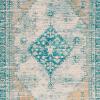 SAFAVIEH Area Rug 8×10 – Classic Vintage Collection – Large – Blue, Oriental Medallion Distressed Design, Non-Shedding & Easy Cleaning, Ideal for Living Room, Bedroom, Office, Dining Space (CLV113M)(Aqua)
