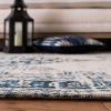 SAFAVIEH Area Rug 8×10 – Classic Vintage Collection – Large – Blue, Oriental Medallion Distressed Design, Non-Shedding & Easy Cleaning, Ideal for Living Room, Bedroom, Office, Dining Space (CLV113M)(Blue)
