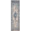 SAFAVIEH Area Rug 8×10 – Classic Vintage Collection – Large – Blue, Oriental Medallion Distressed Design, Non-Shedding & Easy Cleaning, Ideal for Living Room, Bedroom, Office, Dining Space (CLV113M)(Blue)