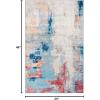 SAFAVIEH Area Rug 8×10 – Jasper Collection – Large – Grey & Gold, Modern Abstract Design, Non-Shedding & Easy Cleaning, Ideal for Living Room, Bedroom, Office, Dining Space (JSP101A)(Grey/Red)