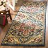 SAFAVIEH Area Rug 8×10 – Kashan Collection – Large – Blue & Beige, Traditional Oriental Design, Non-Shedding & Easy Cleaning, Ideal for Living Room, Bedroom, Office, Dining Space (KSN304B)(Blue/Beige)