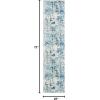 SAFAVIEH Area Rug 8×10 – Madison Collection – Large – Grey & Blue, Modern Abstract Design, Non-Shedding & Easy Cleaning, Ideal for Living Room, Bedroom, Office, Dining Space (MAD471F)(Ivory/Turquoise)