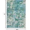 SAFAVIEH Area Rug 8×10 – Madison Collection – Large – Grey & Blue, Modern Abstract Design, Non-Shedding & Easy Cleaning, Ideal for Living Room, Bedroom, Office, Dining Space (MAD471F)(Green/Turquoise)