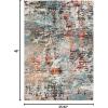 SAFAVIEH Area Rug 8×10 – Madison Collection – Large – Grey & Blue, Modern Abstract Design, Non-Shedding & Easy Cleaning, Ideal for Living Room, Bedroom, Office, Dining Space (MAD471F)(Grey/Blue)