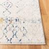 SAFAVIEH Area Rug 8×10 – Tulum Collection – Large – Ivory & Black, Moroccan Boho Distressed Design, Non-Shedding & Easy Cleaning, Ideal for Living Room, Bedroom, Office, Dining Space (TUL229B)(Ivory/Blue)