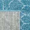 SAFAVIEH Area Rug 8×10 – Tulum Collection – Large – Ivory & Black, Moroccan Boho Distressed Design, Non-Shedding & Easy Cleaning, Ideal for Living Room, Bedroom, Office, Dining Space (TUL229B)(Turquoise/Blue)